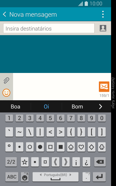 Pressione ABC para retornar à digitação. Pressione ABC para retornar à digitação.