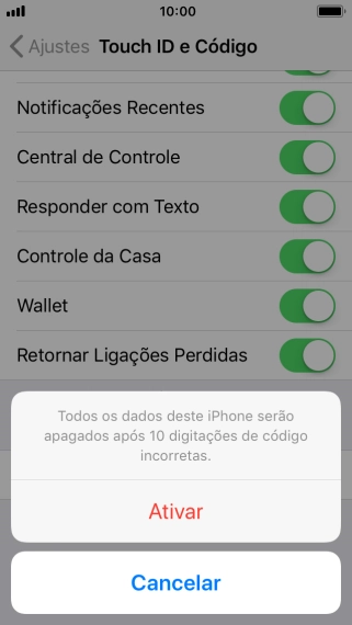 Se você quiser ativar a função, deve pressionar Ativar. Se você quiser ativar a função, deve pressionar Ativar.