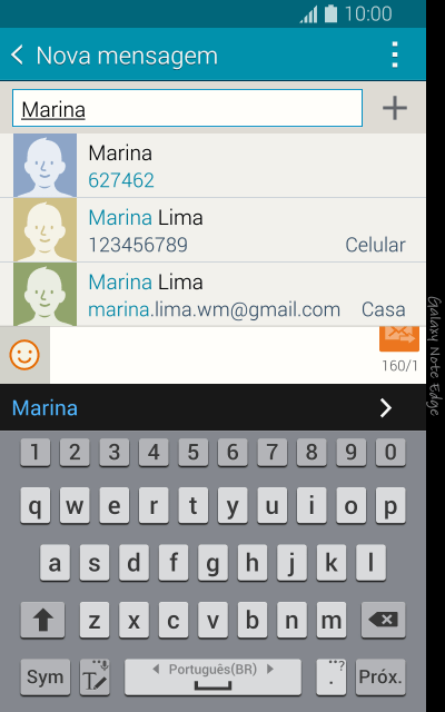 Pressione o contato desejado. Pressione o contato desejado.