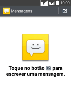 Pressione o ícone de nova mensagem. Pressione o ícone de nova mensagem.