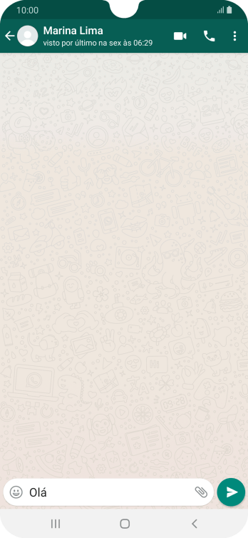 Pressione o ícone de enviar. Pressione o ícone de enviar.