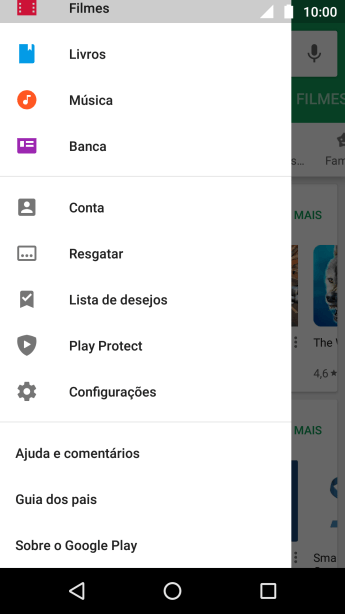Pressione Configurações. Pressione Configurações.