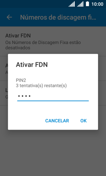 Digite o código PIN2, e pressione OK. Digite o código PIN2, e pressione OK.