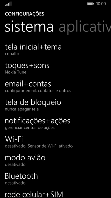 Pressione rede celular+SIM. Pressione rede celular+SIM.