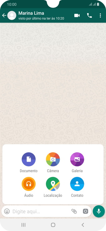 Pressione Galeria, e navegue até a pasta desejada. Pressione Galeria, e navegue até a pasta desejada.