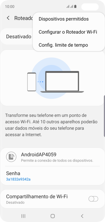 Pressione Configurar o Roteador Wi-Fi. Pressione Configurar o Roteador Wi-Fi.