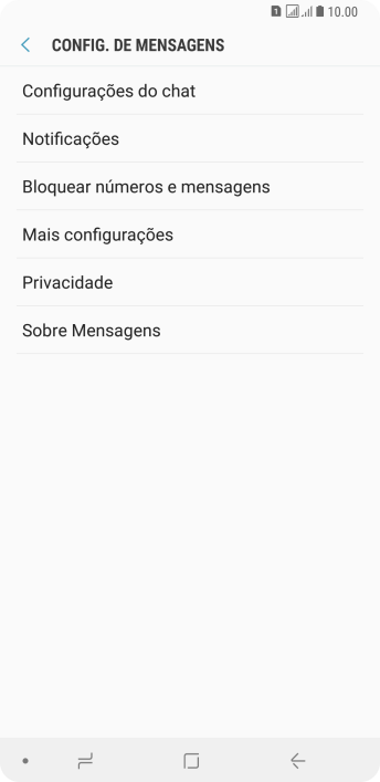 Pressione Mais configurações. Pressione Mais configurações.