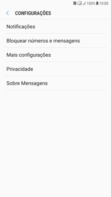 Pressione Mais configurações. Pressione Mais configurações.