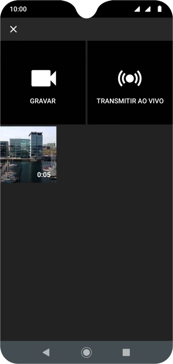 Pressione o vídeo desejado. Pressione o vídeo desejado.