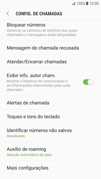 Pressione Mais configurações. Pressione Mais configurações.