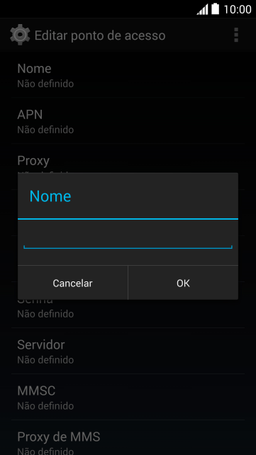 Digite TIM MMS e pressione OK. Digite TIM MMS e pressione OK.