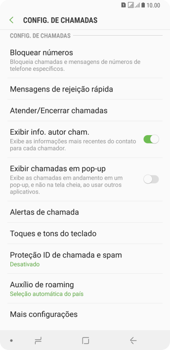 Pressione Mais configurações. Pressione Mais configurações.