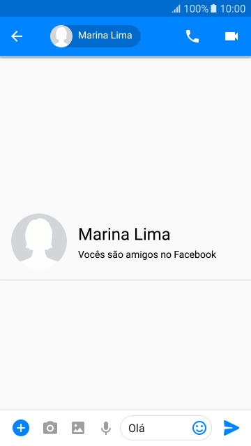 Escreva a mensagem desejada, e pressione o ícone de enviar. Escreva a mensagem desejada, e pressione o ícone de enviar.