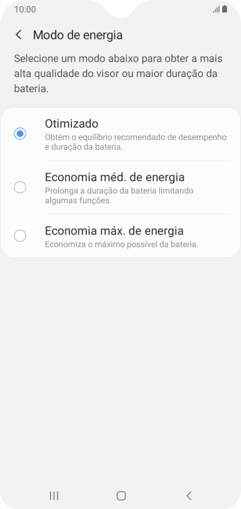 Pressione a configuração desejada. Pressione a configuração desejada.