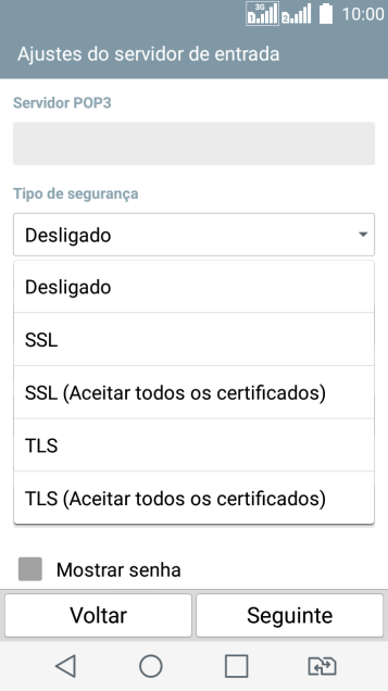 Pressione Desligado para ativar ou desativar a função. Pressione Desligado para ativar ou desativar a função.