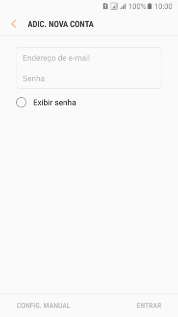 Pressione Endereço de e-mail, e digite o endereço de e-mail. Pressione Endereço de e-mail, e digite o endereço de e-mail.