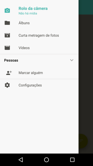 Pressione Álbuns, e navegue até a pasta desejada. Pressione Álbuns, e navegue até a pasta desejada.