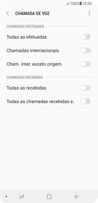 Pressione o indicador ao lado do tipo de bloqueio. Pressione o indicador ao lado do tipo de bloqueio.