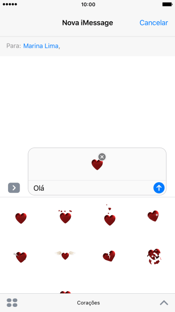 Pressione o ícone de enviar, quando você terminar de escrever a iMessage. Pressione o ícone de enviar, quando você terminar de escrever a iMessage.