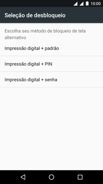 Pressione o código de bloqueio desejado, e siga as instruções da tela para criar um código extra. Pressione o código de bloqueio desejado, e siga as instruções da tela para criar um código extra.