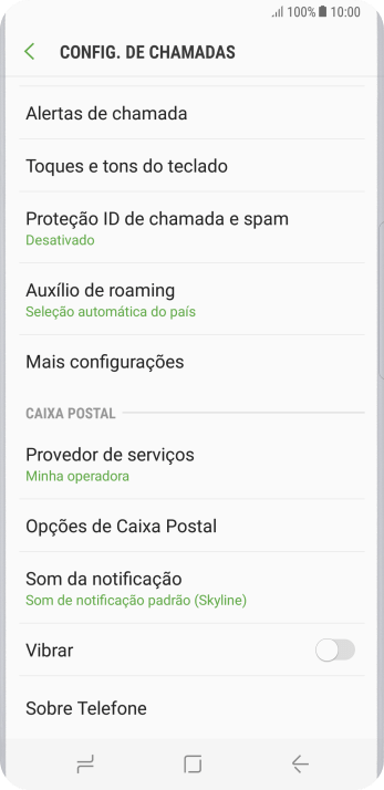 Pressione Mais configurações. Pressione Mais configurações.