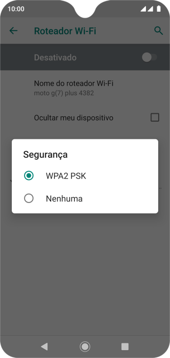 Pressione WPA2 PSK para proteger seu Roteador Wi-Fi com uma senha. Pressione WPA2 PSK para proteger seu Roteador Wi-Fi com uma senha.