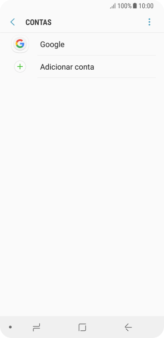 Pressione Adicionar conta. Pressione Adicionar conta.