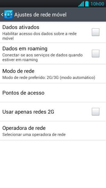Pressione Pontos de acesso. Pressione Pontos de acesso.