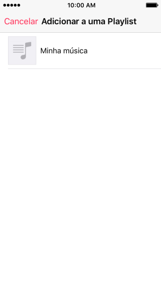 Pressione a lista de reprodução desejada. Pressione a lista de reprodução desejada.
