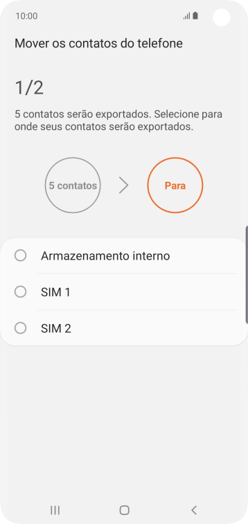 Pressione ‹SIM›. Pressione ‹SIM›.