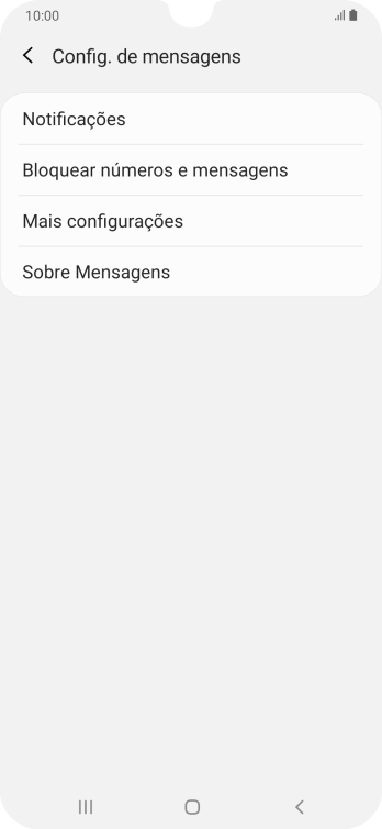 Pressione Mais configurações. Pressione Mais configurações.
