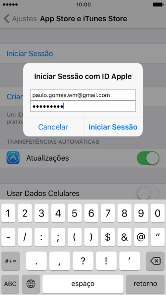 Pressione Iniciar Sessão. Pressione Iniciar Sessão.