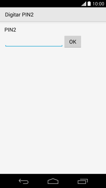 Digite o código PIN2, e pressione OK. Digite o código PIN2, e pressione OK.