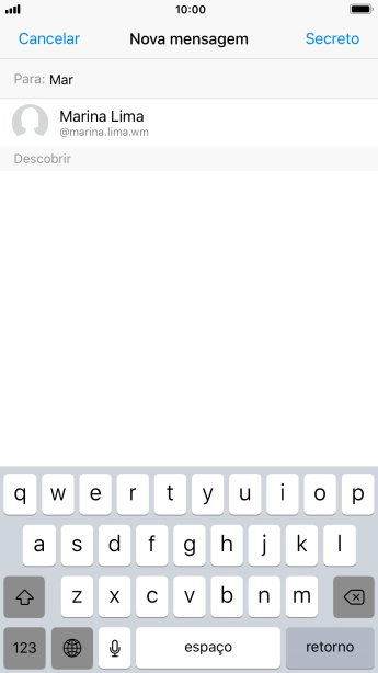 Pressione o contato desejado. Pressione o contato desejado.