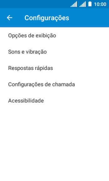 Pressione Configurações de chamada. Pressione Configurações de chamada.