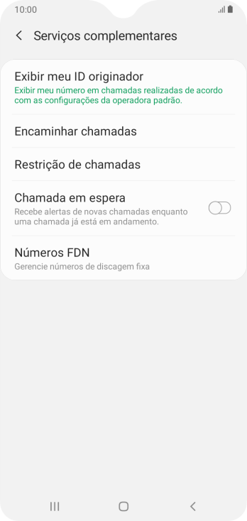 Pressione Exibir meu ID originador. Pressione Exibir meu ID originador.
