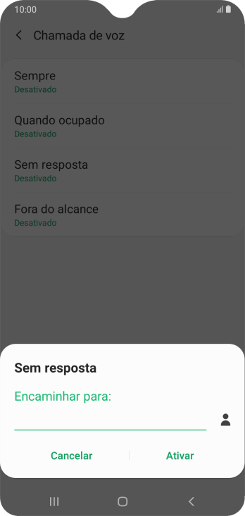 Digite o número desejado, e pressione Ativar. Digite o número desejado, e pressione Ativar.