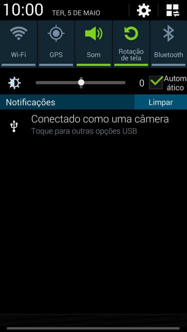 Pressione Toque para outras opções USB. Pressione Toque para outras opções USB.