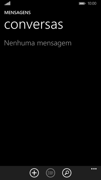 Pressione o ícone de nova mensagem. Pressione o ícone de nova mensagem.
