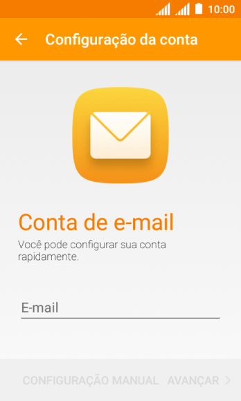 Pressione E-mail, e digite o endereço de e-mail. Pressione E-mail, e digite o endereço de e-mail.