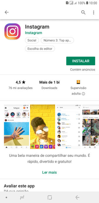 Pressione INSTALAR, e siga as indicações da tela para instalar o app. Pressione INSTALAR, e siga as indicações da tela para instalar o app.