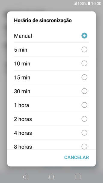 Pressione a configuração desejada. Pressione a configuração desejada.