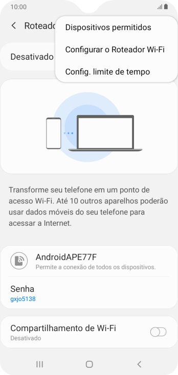 Pressione Configurar o Roteador Wi-Fi. Pressione Configurar o Roteador Wi-Fi.