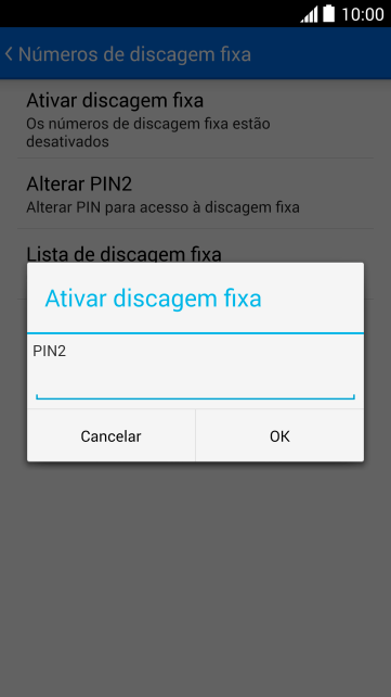 Digite o código PIN2, e pressione OK. Digite o código PIN2, e pressione OK.