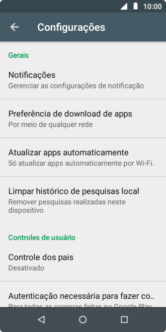Pressione Atualizar apps automaticamente. Pressione Atualizar apps automaticamente.