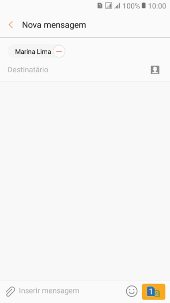 Pressione o ícone de enviar. Pressione o ícone de enviar.
