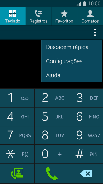 Pressione Configurações. Pressione Configurações.
