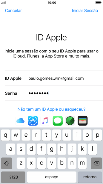 Pressione Iniciar Sessão. Pressione Iniciar Sessão.