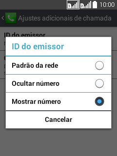 Pressione Mostrar número para ativar a identificação do seu número. Pressione Mostrar número para ativar a identificação do seu número.