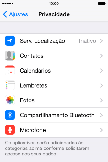 Pressione Serv. Localização. Pressione Serv. Localização.